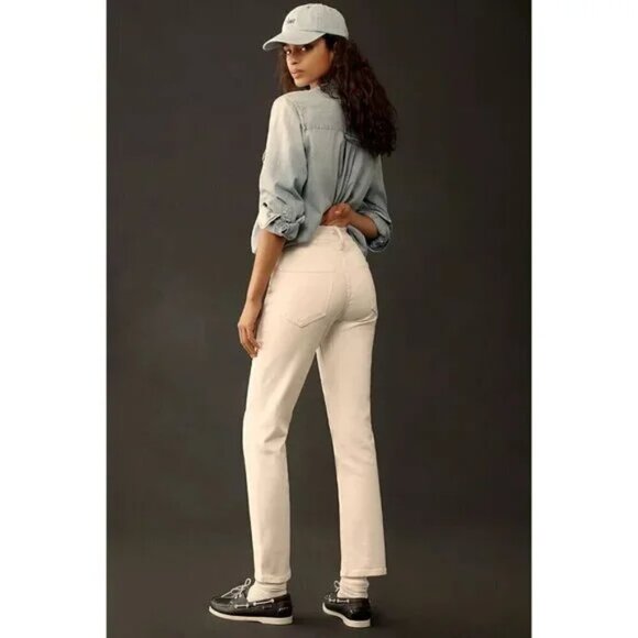 MOTHER The Tomcat High Waisted Jeans in Wash Cream Puffs Size US 26 - Picture 2 of 13